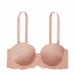 Victoria’s Secret DREAM ANGELS
Lightly-Lined Lace Strapless Bra Beige-36DDD